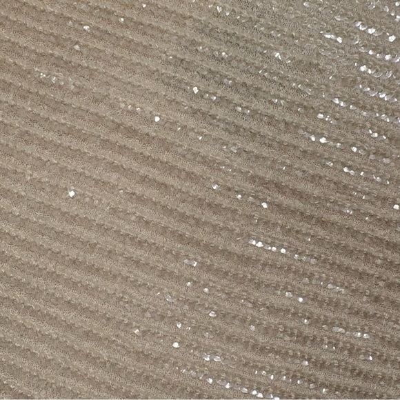 SET BR BIANCA SHIMMERY SLIP SKIRT & CREW NECK SLEEVELESS TANK SET XS XXS CREAM - Picture 9 of 16